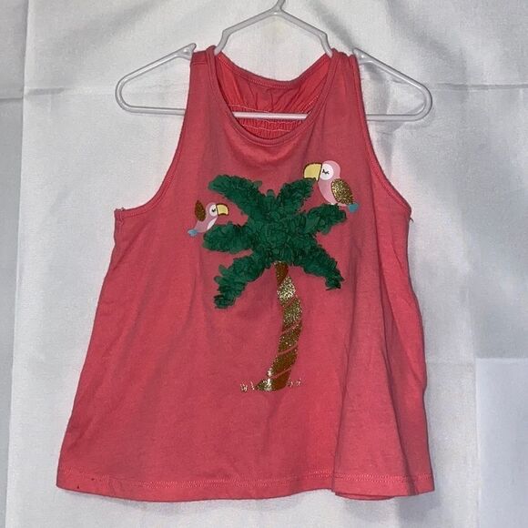 The children’s Place pink palm tree tank top - Picture 1 of 2